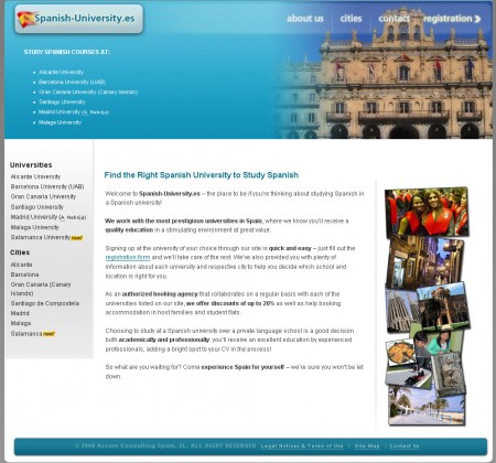 Spanish University Web Site