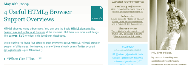 Tablas de compatibilidad de HTML5 con navegadores web