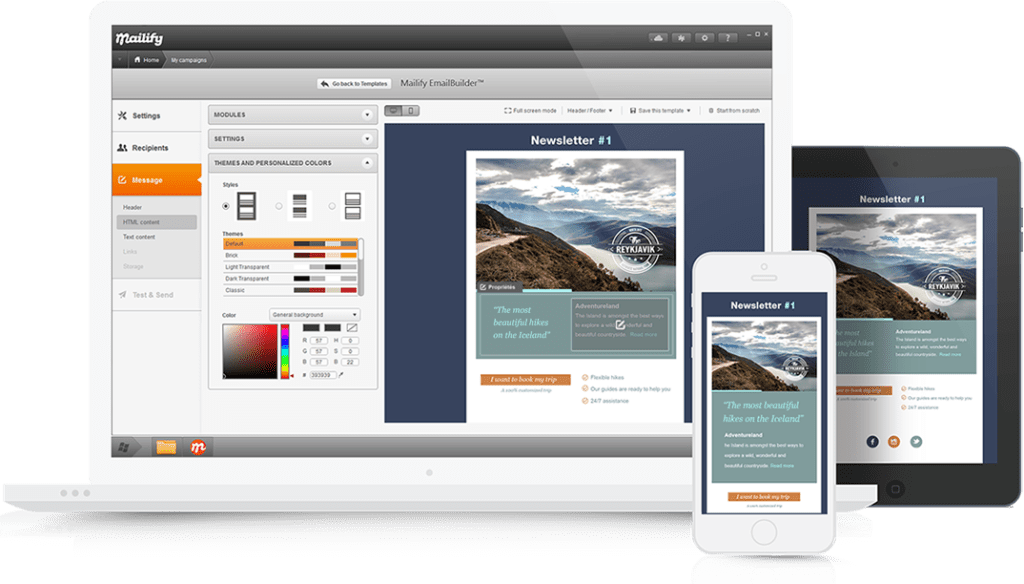 Mailify cuenta con más de 900 plantillas en versión desktop y responsive de descarga gratuita.